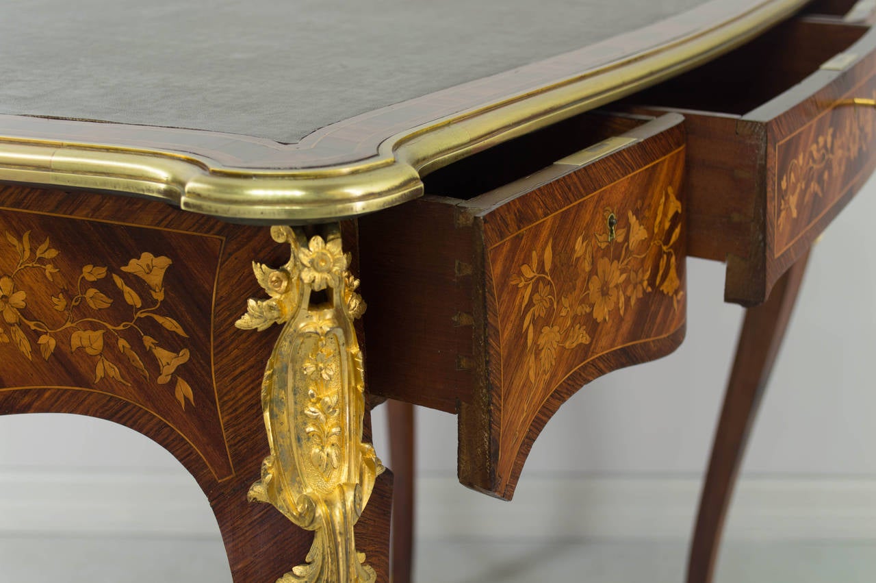 19th Century Louis XV Style Marquetry Ladies Desk 1