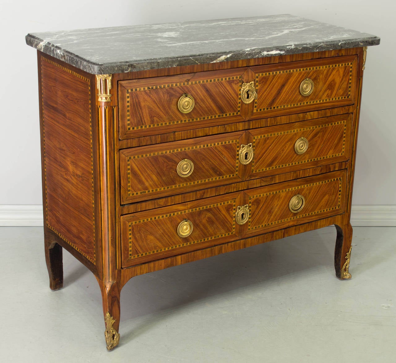 French 18th Century Louis XVI Marquetry Commode