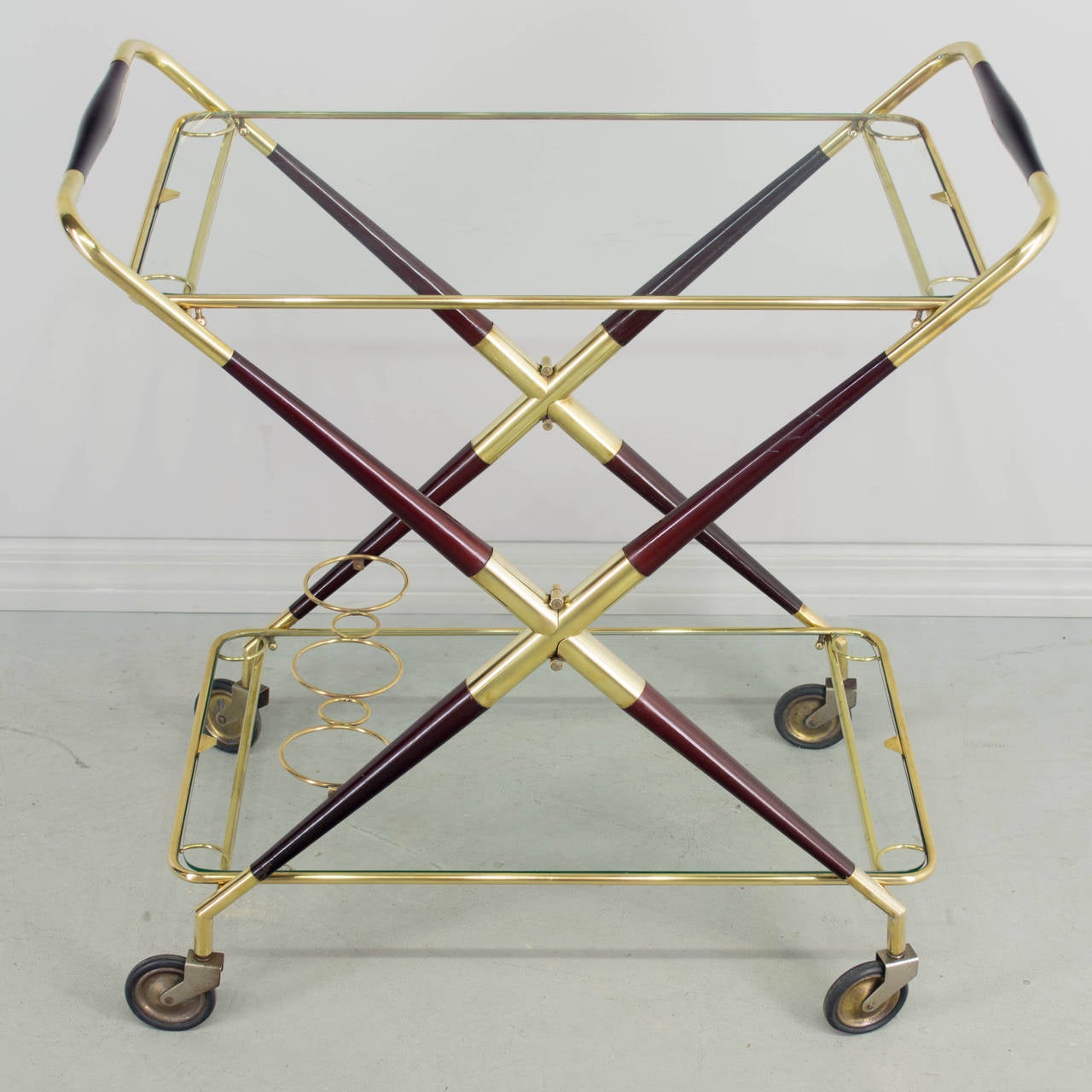 20th Century Italian Folding Bar Cart by Cesare Lacca