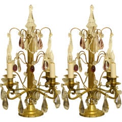 19th c. French Pair of Girandoles