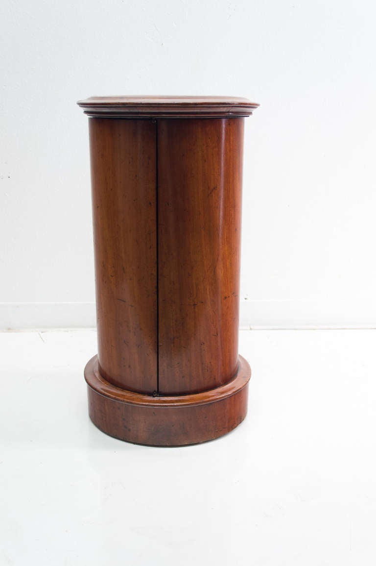 19th c. French Empire Cylinder Side Table or Somno In Good Condition In Winter Park, FL