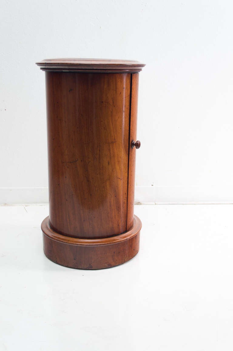 19th c. French Empire Cylinder Side Table or Somno 1
