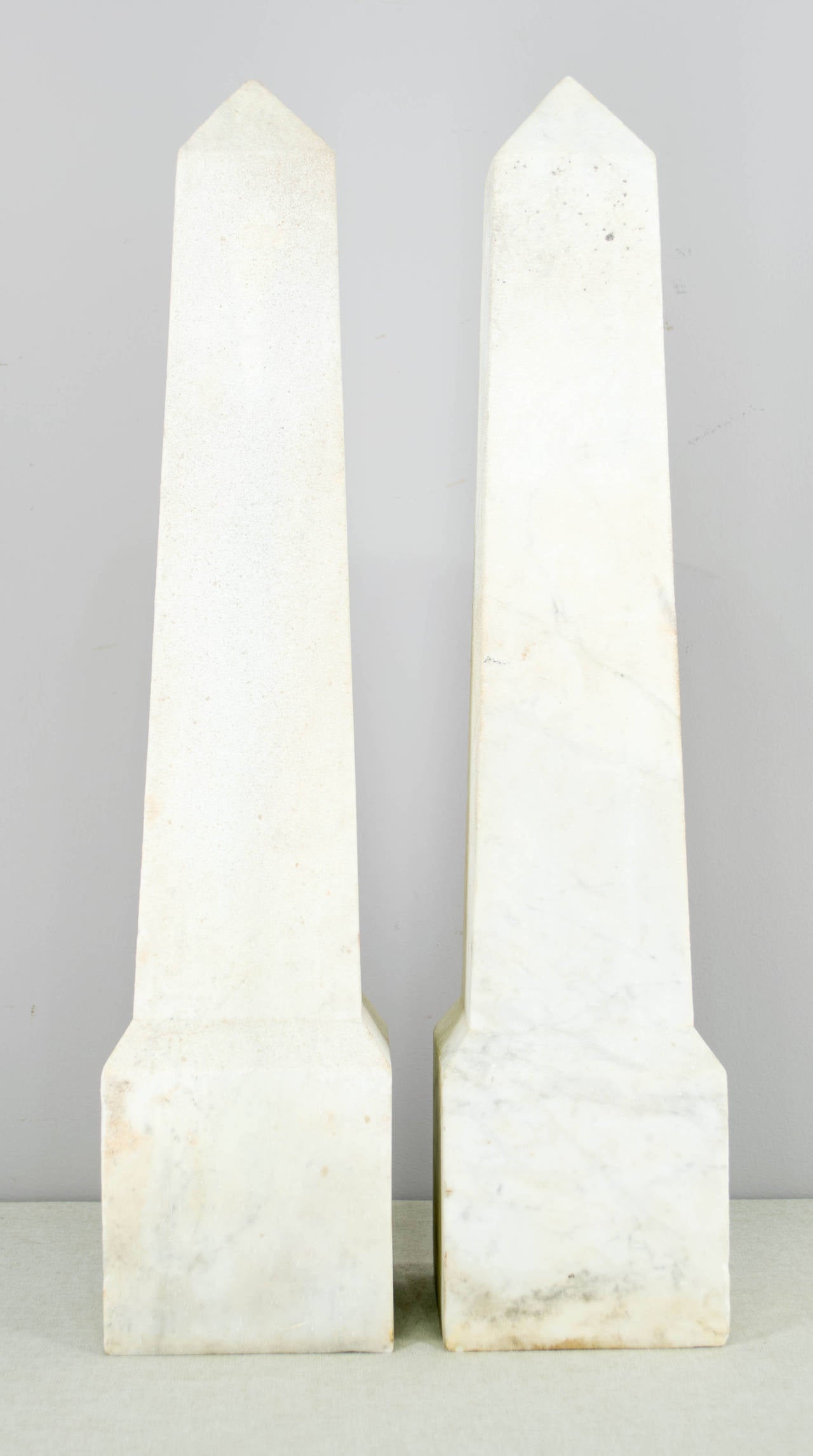 Pair of French Marble Obelisks 3