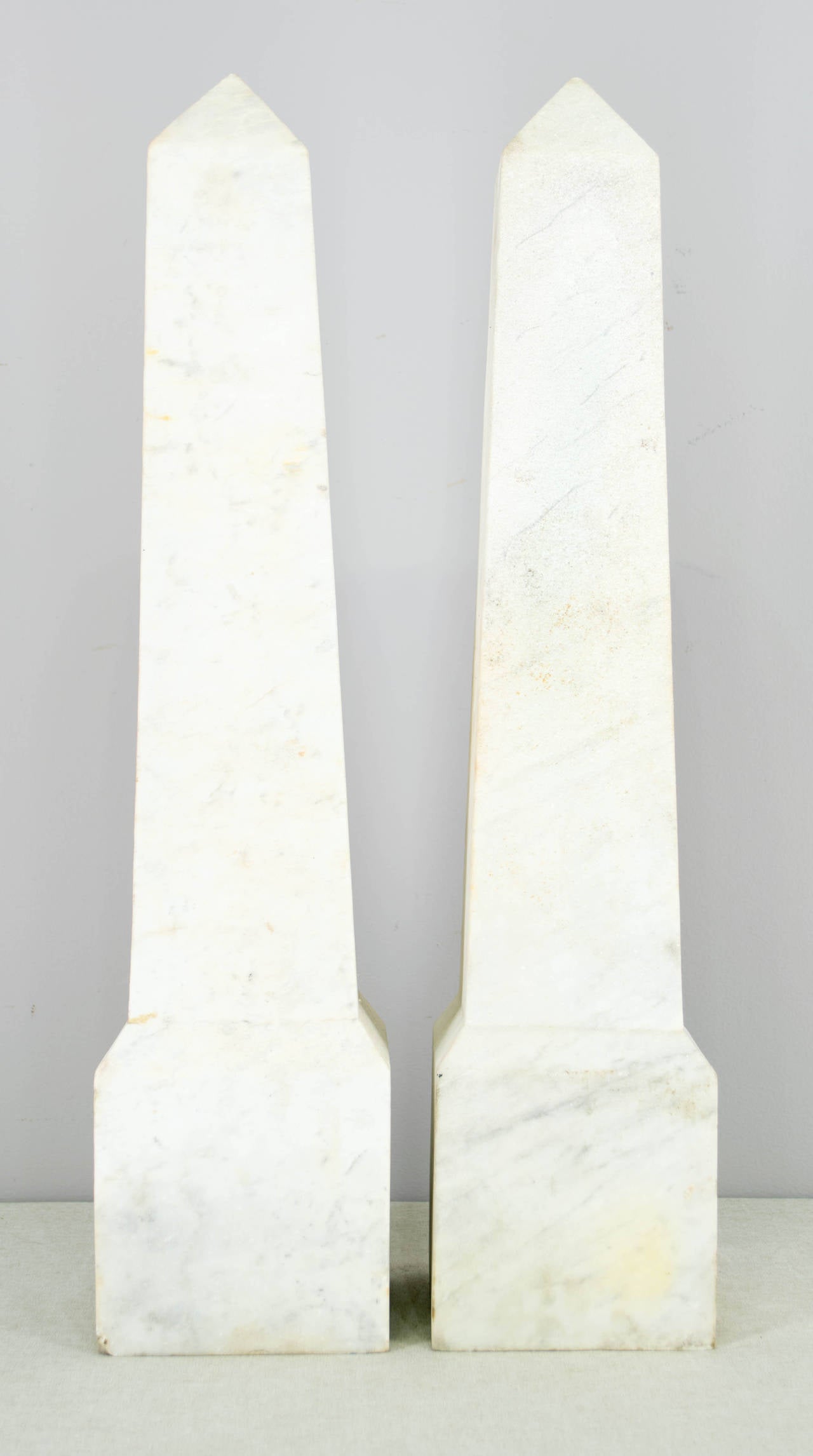 Pair of French Marble Obelisks 2