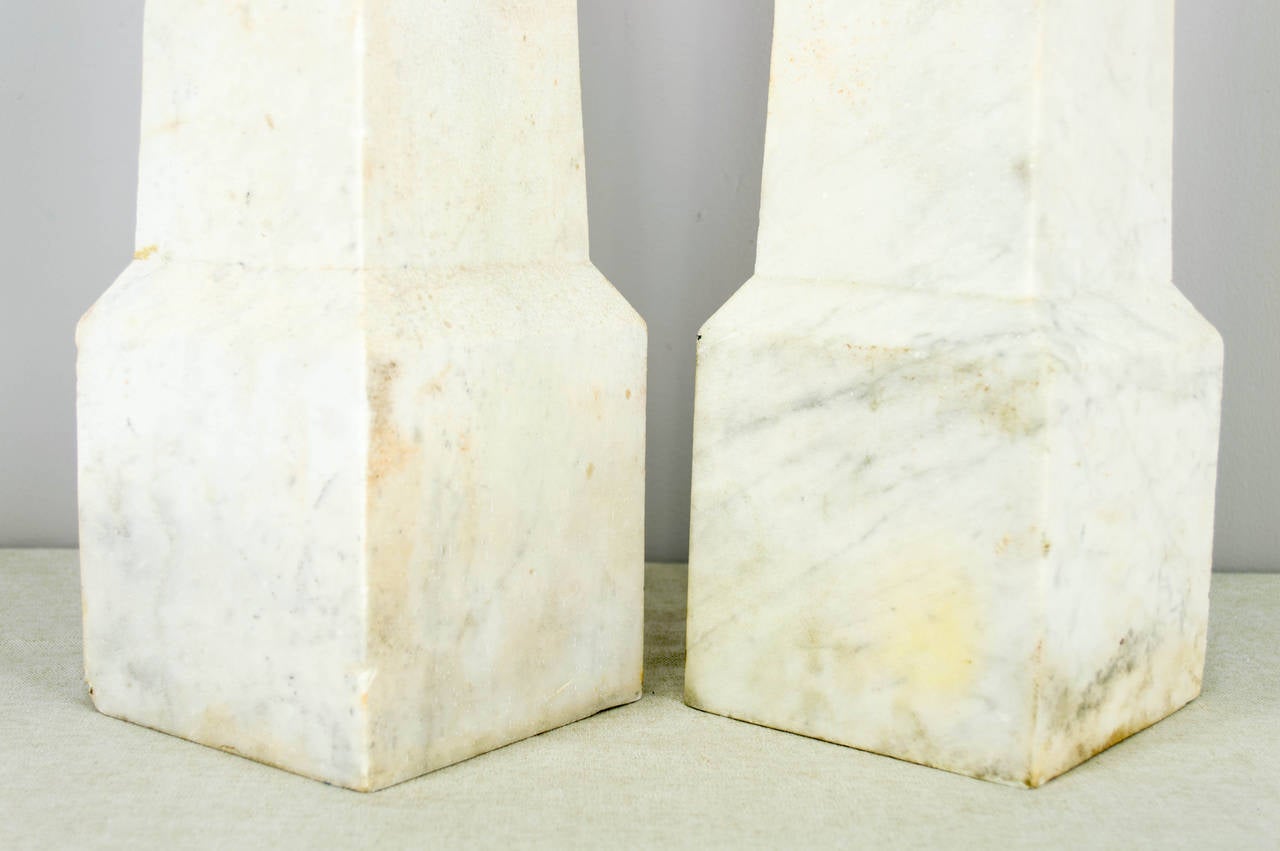 Pair of French Marble Obelisks 5