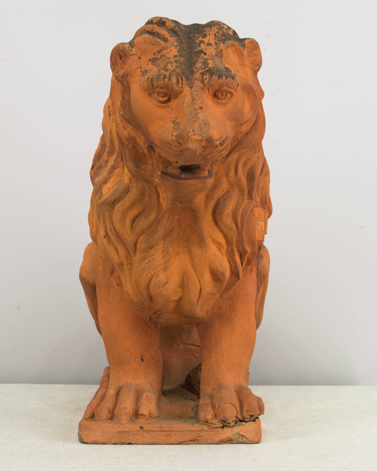 19th Century French Terracotta Lion 1