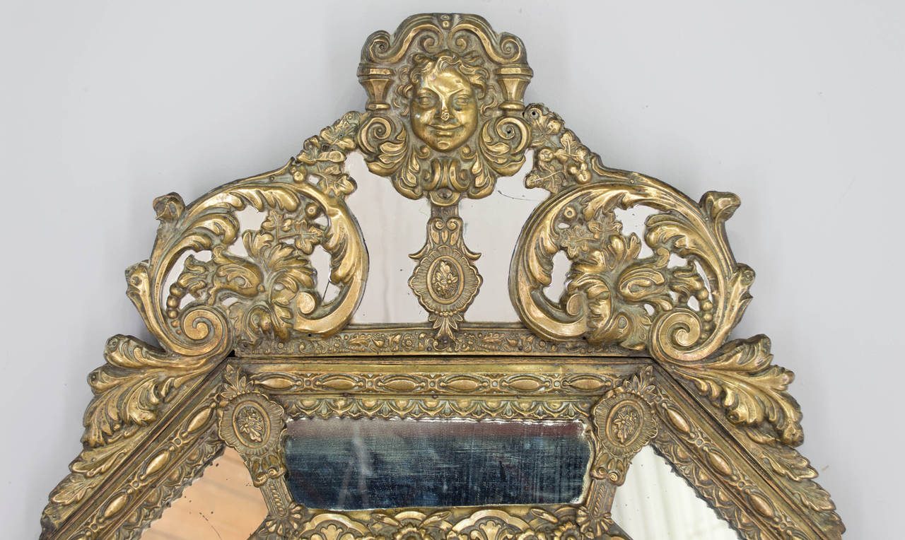 Embossed 19th Century French Renaissance Style Mirror