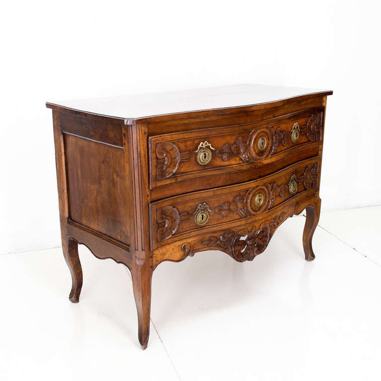 18th c. French Provincial Louis XV Commode or Chest of Drawers 6