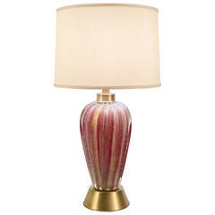 Rare Seguso Red Glass Lamp