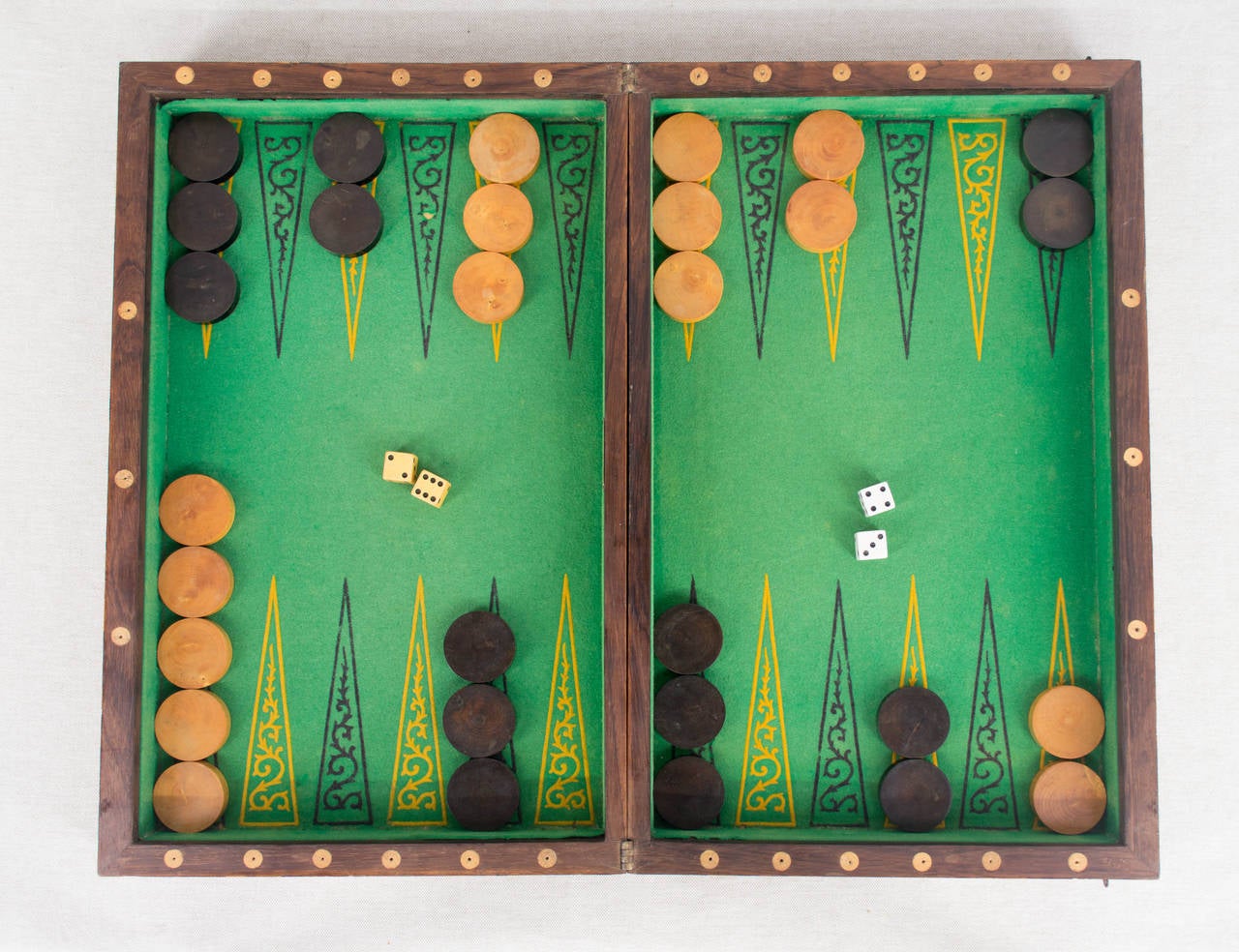 19th Century French Backgammon and Chess Set In Excellent Condition In Winter Park, FL