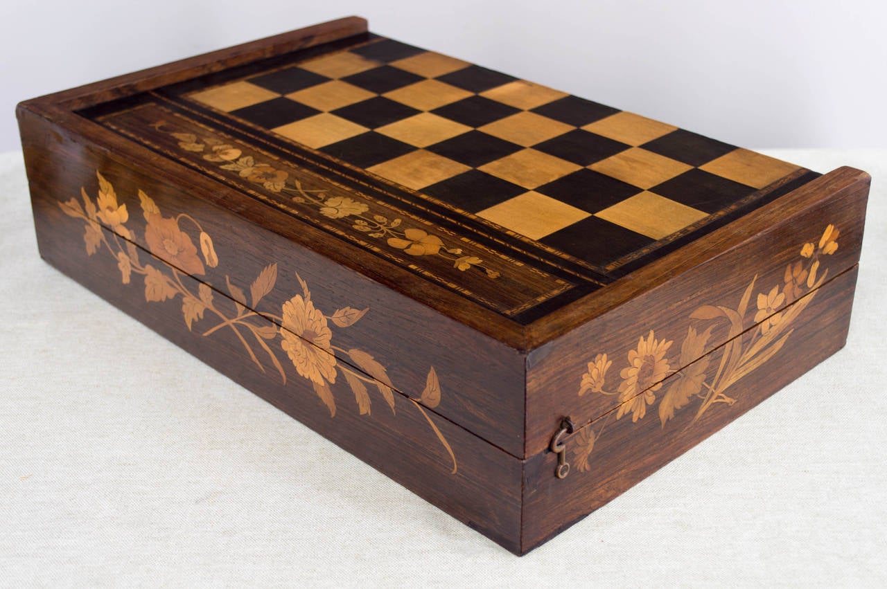19th Century French Backgammon and Chess Set 1