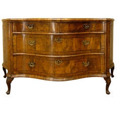Italian Serpentine Commode or Chest of Drawers