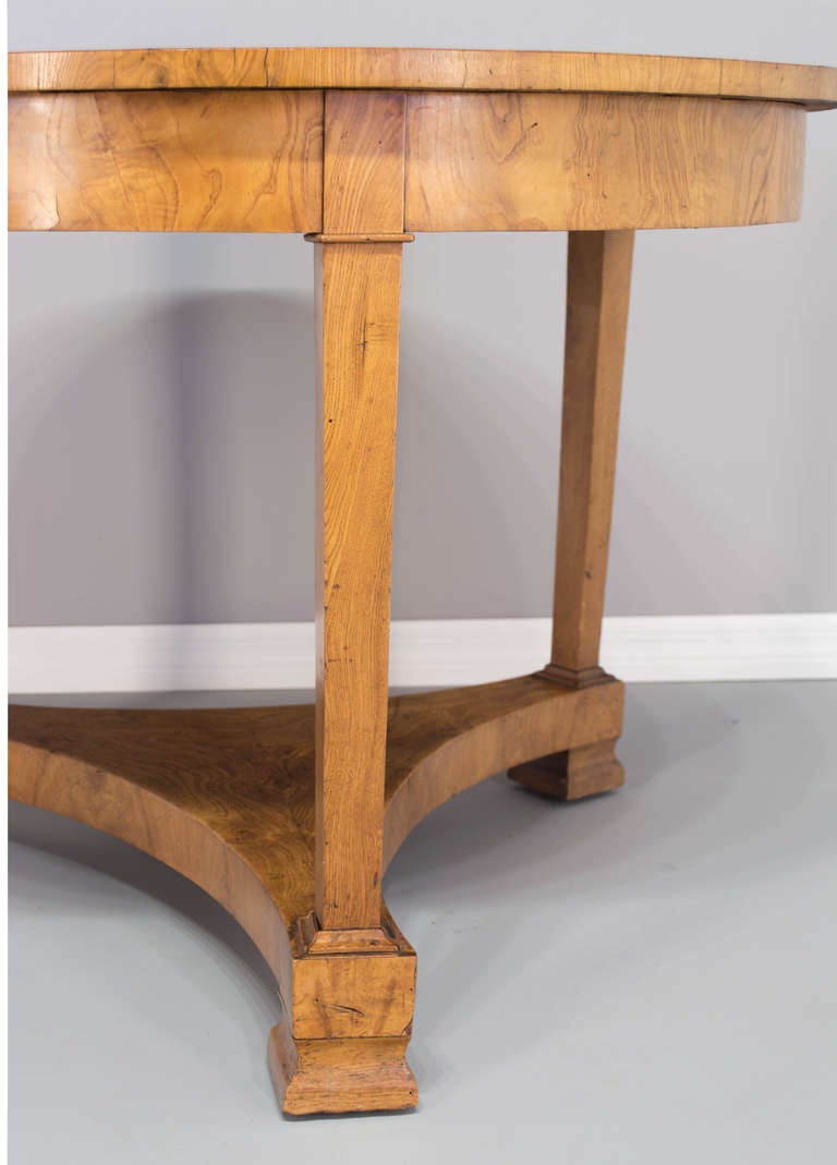 Wood 19th Century Biedermeier Style Center Table or Side Table