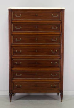19th Century Louis XVI Style Semainier or Gentleman's Chest