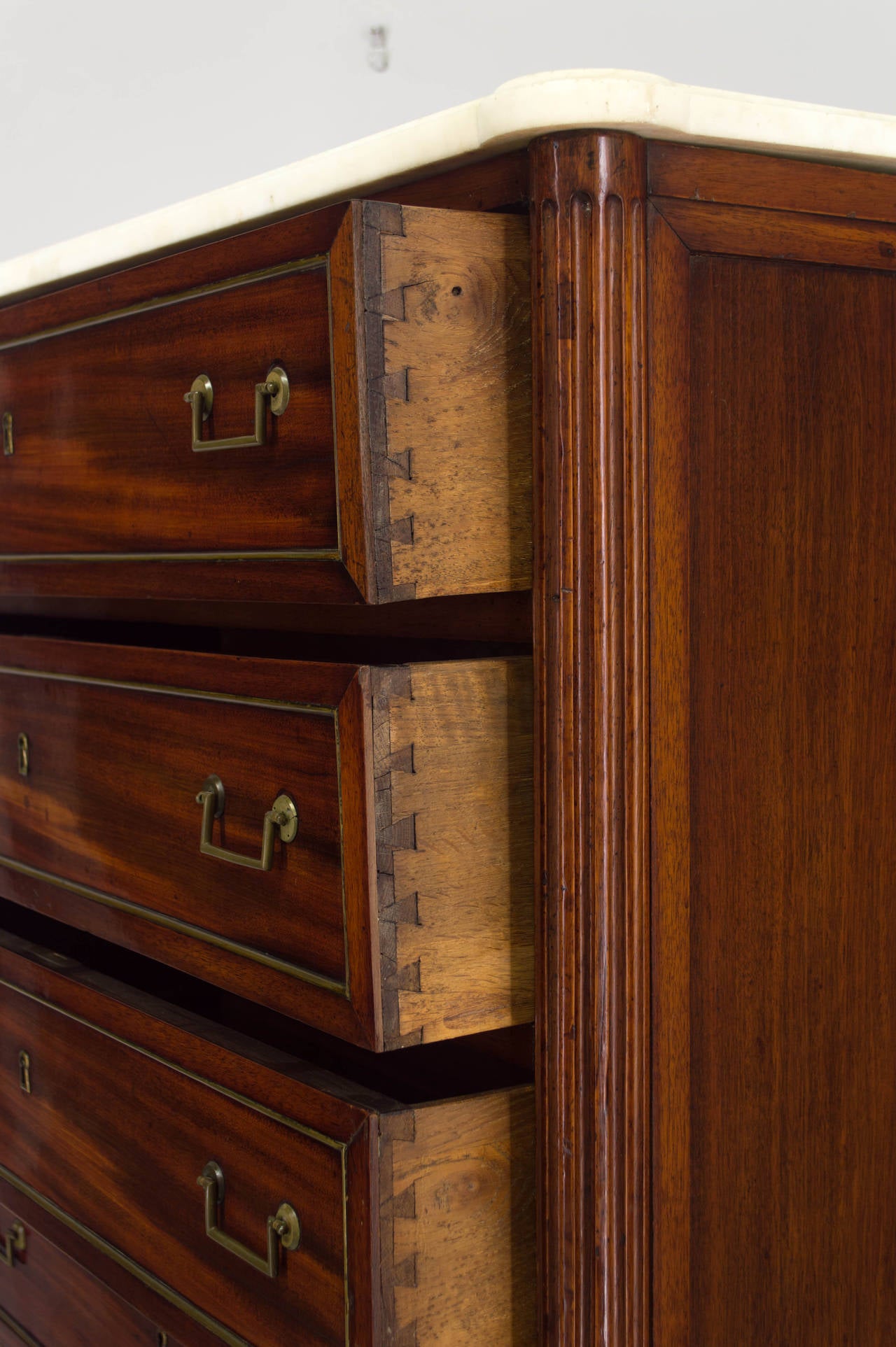 19th Century Louis XVI Style Semainier or Gentleman's Chest In Excellent Condition In Winter Park, FL