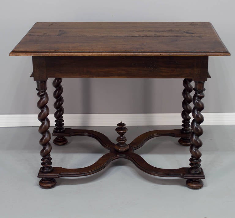 Walnut 18th Century French Louis XIII Style Side Table