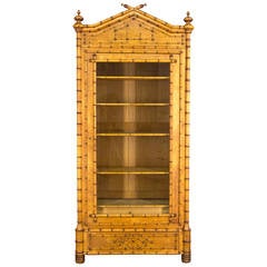 Antique 19th Century French Faux Bamboo Armoire
