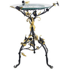 French Wrought Iron Gueridon or Side Table 11