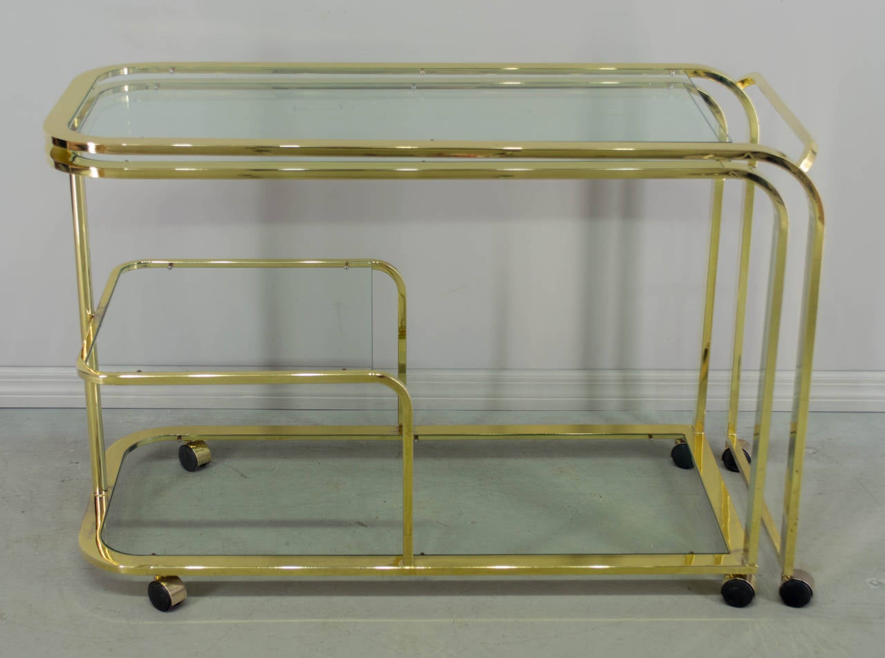 American Brass Bar Cart or Desk