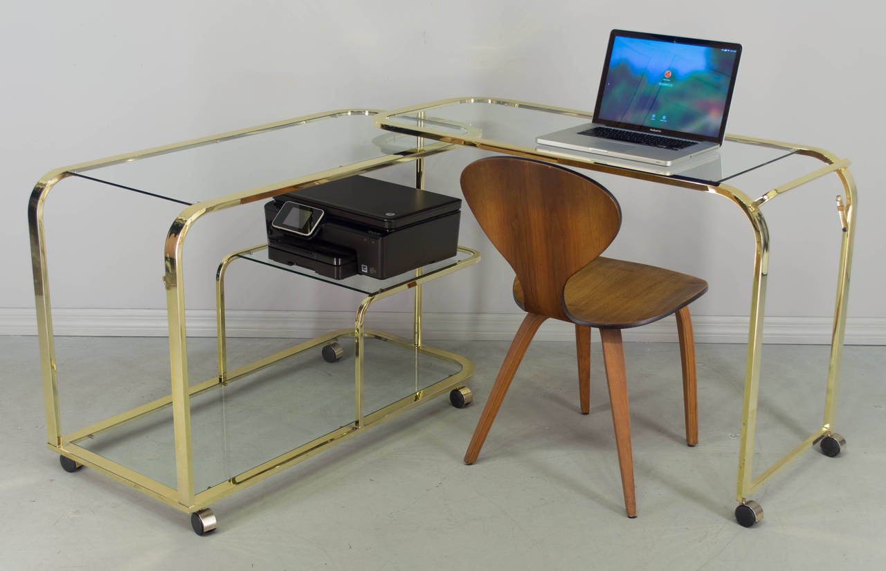 Brass Bar Cart or Desk 1