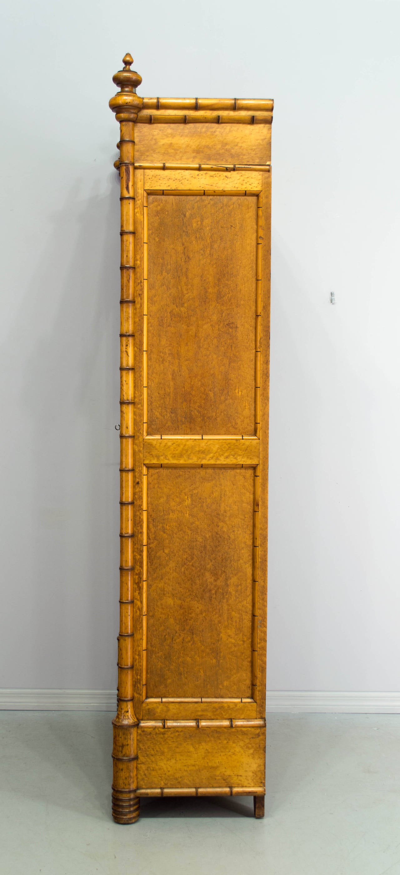 19th Century French Faux Bamboo Armoire 3