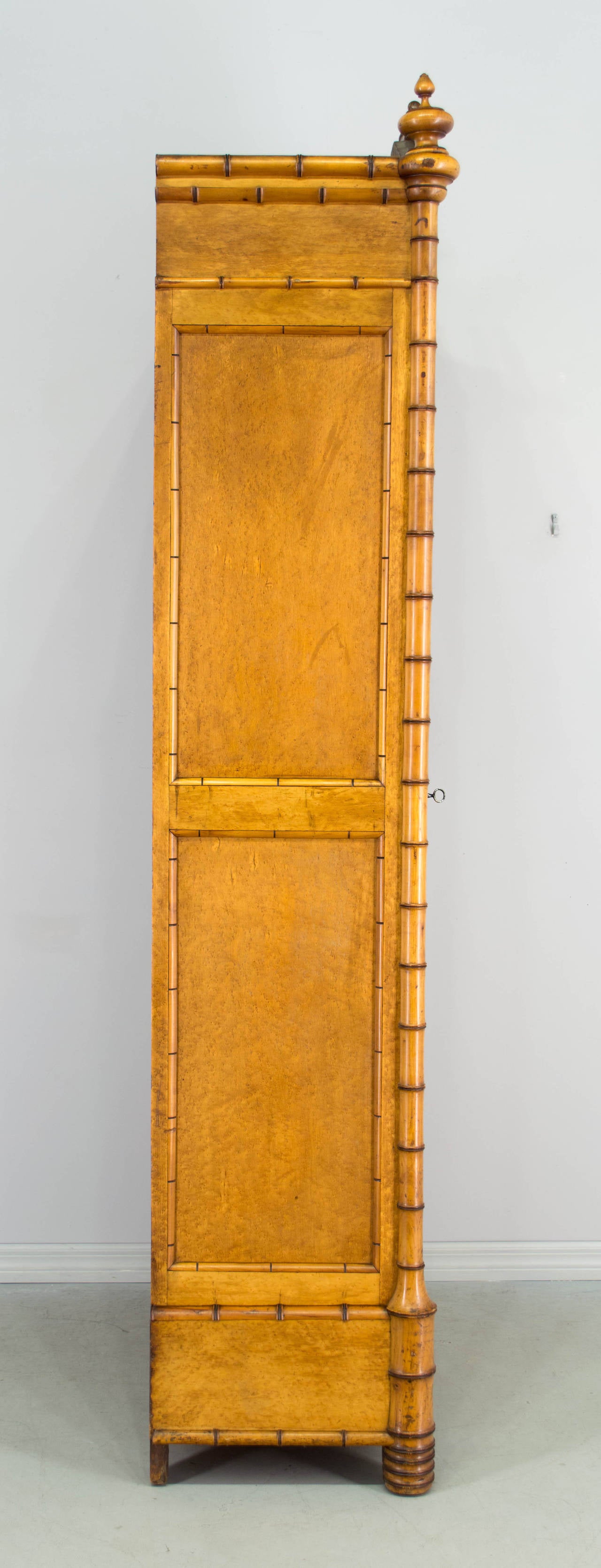 19th Century French Faux Bamboo Armoire 2