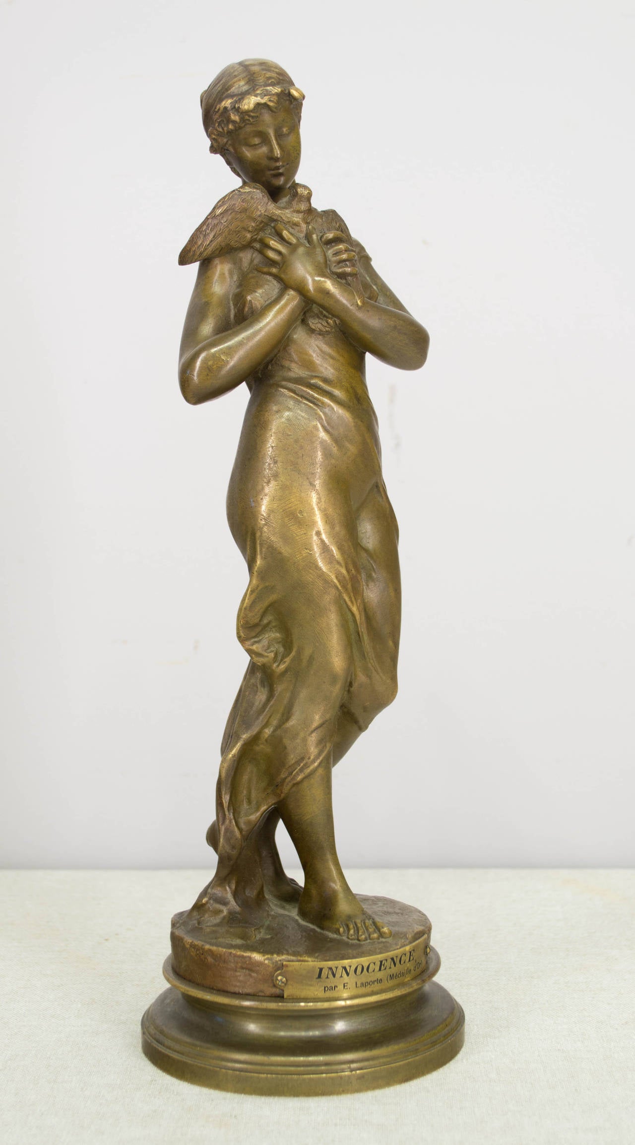 Cast French Bronze Sculpture by Emile Laporte