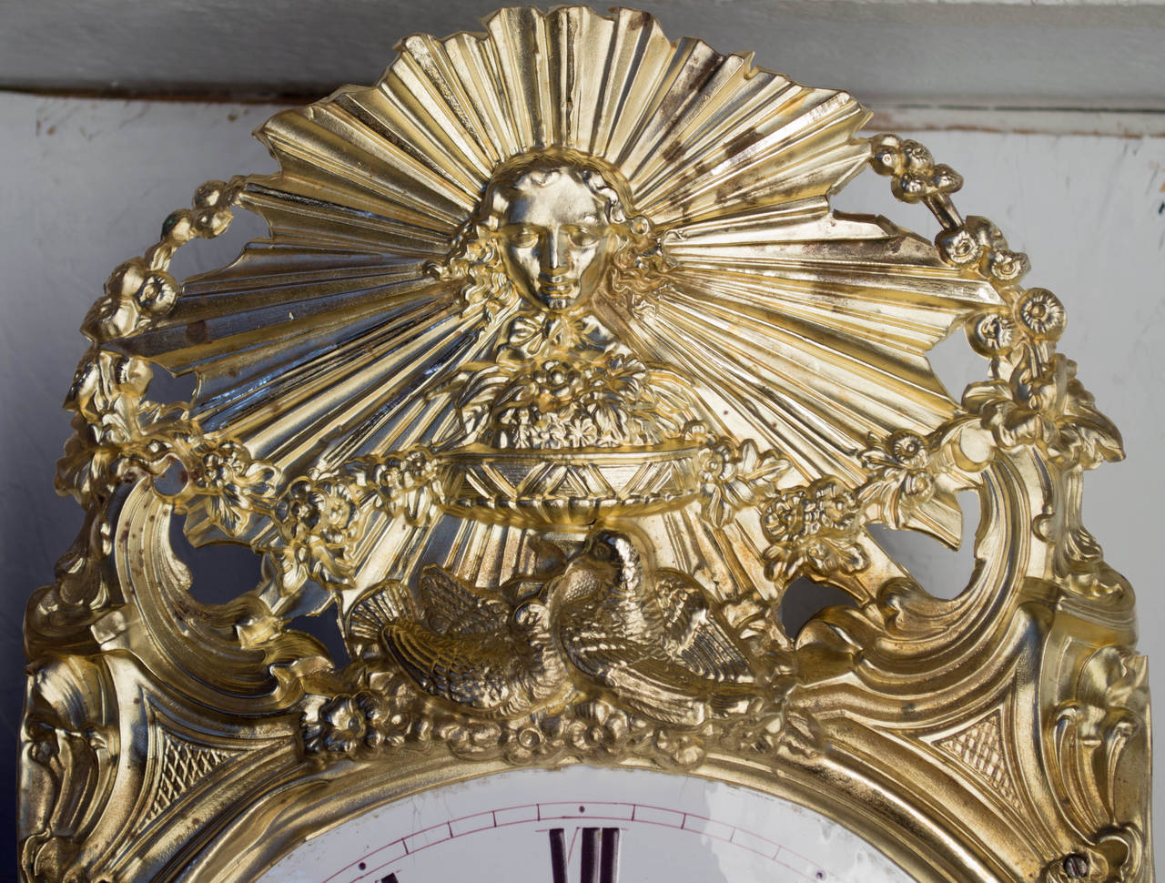 French Louis XV Style Walnut Tall Case Clock 2