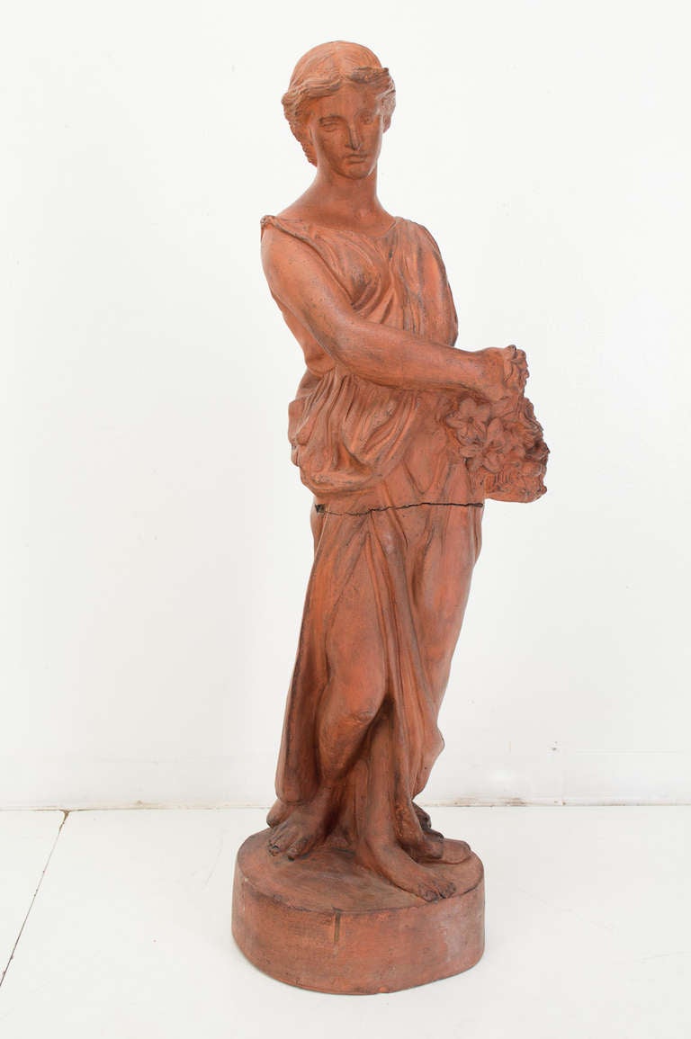 19th Century Terracotta Garden Statue at 1stdibs