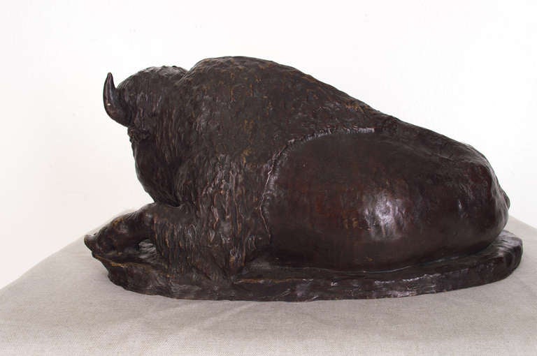 Large French 19th Century Bronze Bison 2