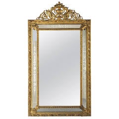 19th Century French Louis XIV Style Gilded Mirror