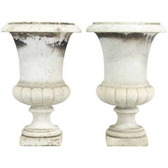 Pair of 19th Century French Marble Urns