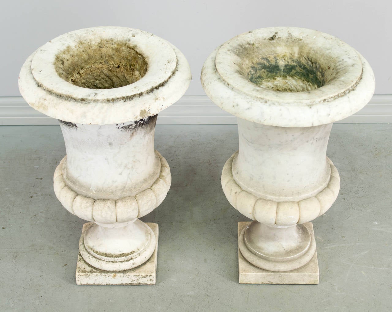 Pair of 19th Century French Marble Urns 2