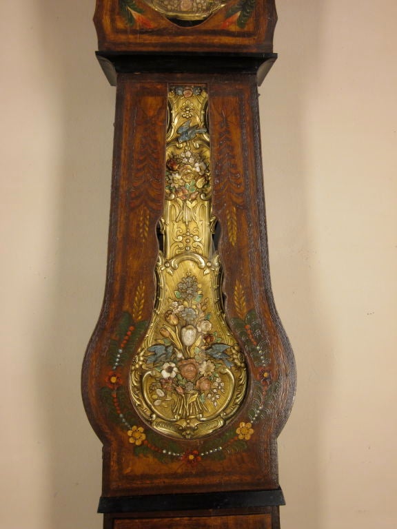 19th Century French Country Grandfather Clock or Comtoise