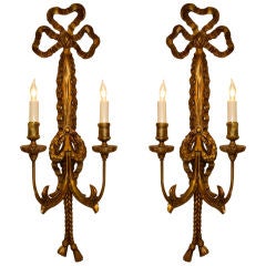 Paire de candélabres ou d'appliques Palladio italiens
