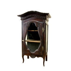 A French Country Vitrine or Miniature Armoire