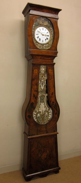 19th Century French Country Grandfather clock or Comtoise