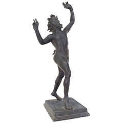 Early 20th Century Bronze of a Dancing Satyr