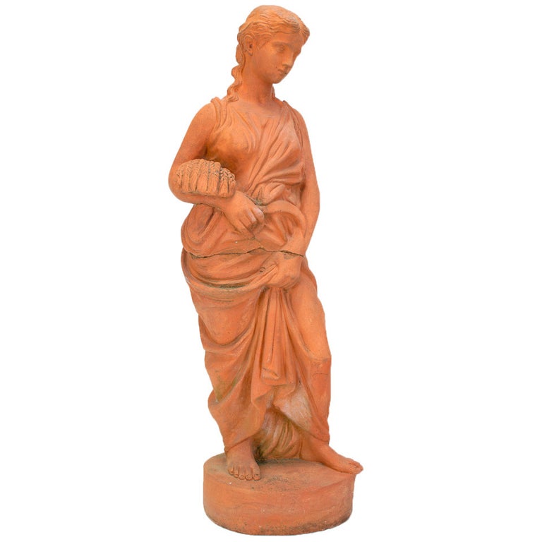 19th Century Terracotta Garden Statue at 1stDibs