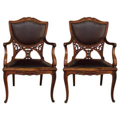 Pair of Art Deco Fauteuils or Armchairs