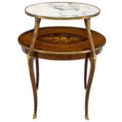 Louis XV Style Marquetry and Bronze Dessert Table