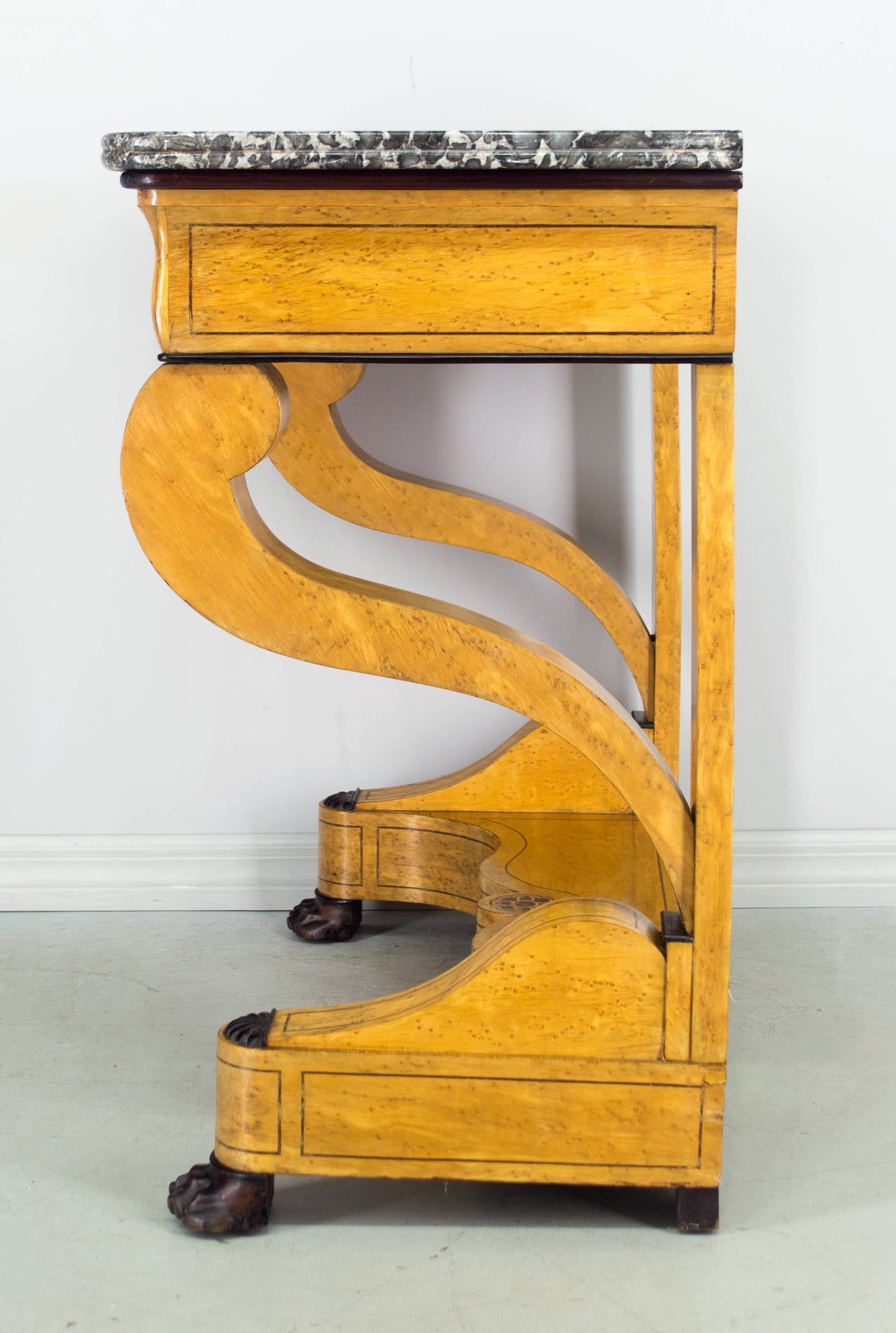 19th Century Charles X Style Console with Marble Top 3