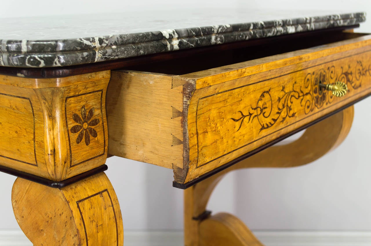 19th Century Charles X Style Console with Marble Top 5