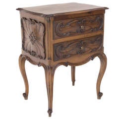 19th c.French Louis XV Style Walnut Side Table