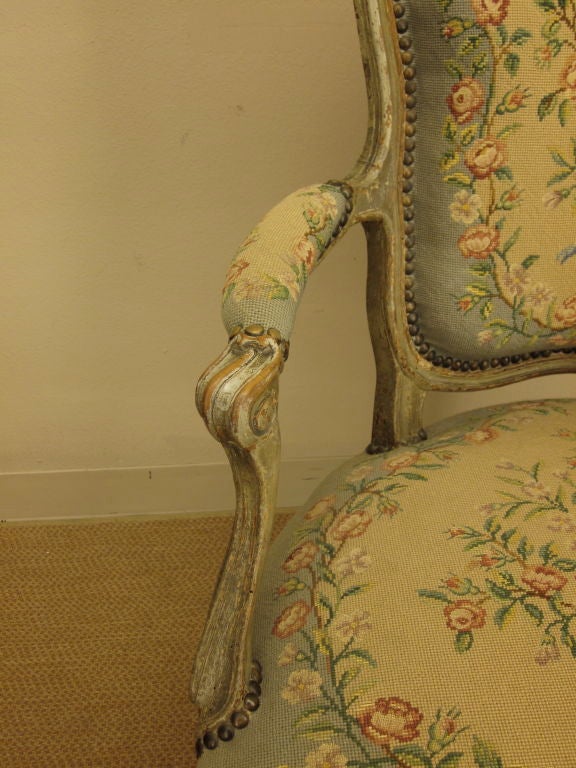 French Single Louis XV Fauteuil or arm chair 2
