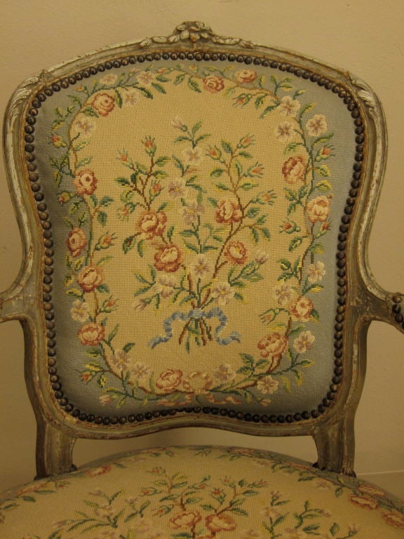 French Single Louis XV Fauteuil or arm chair 3