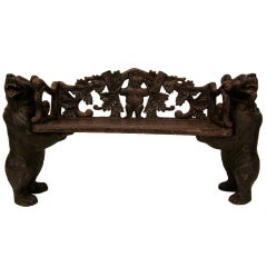 A Swiss Black Forest Bench