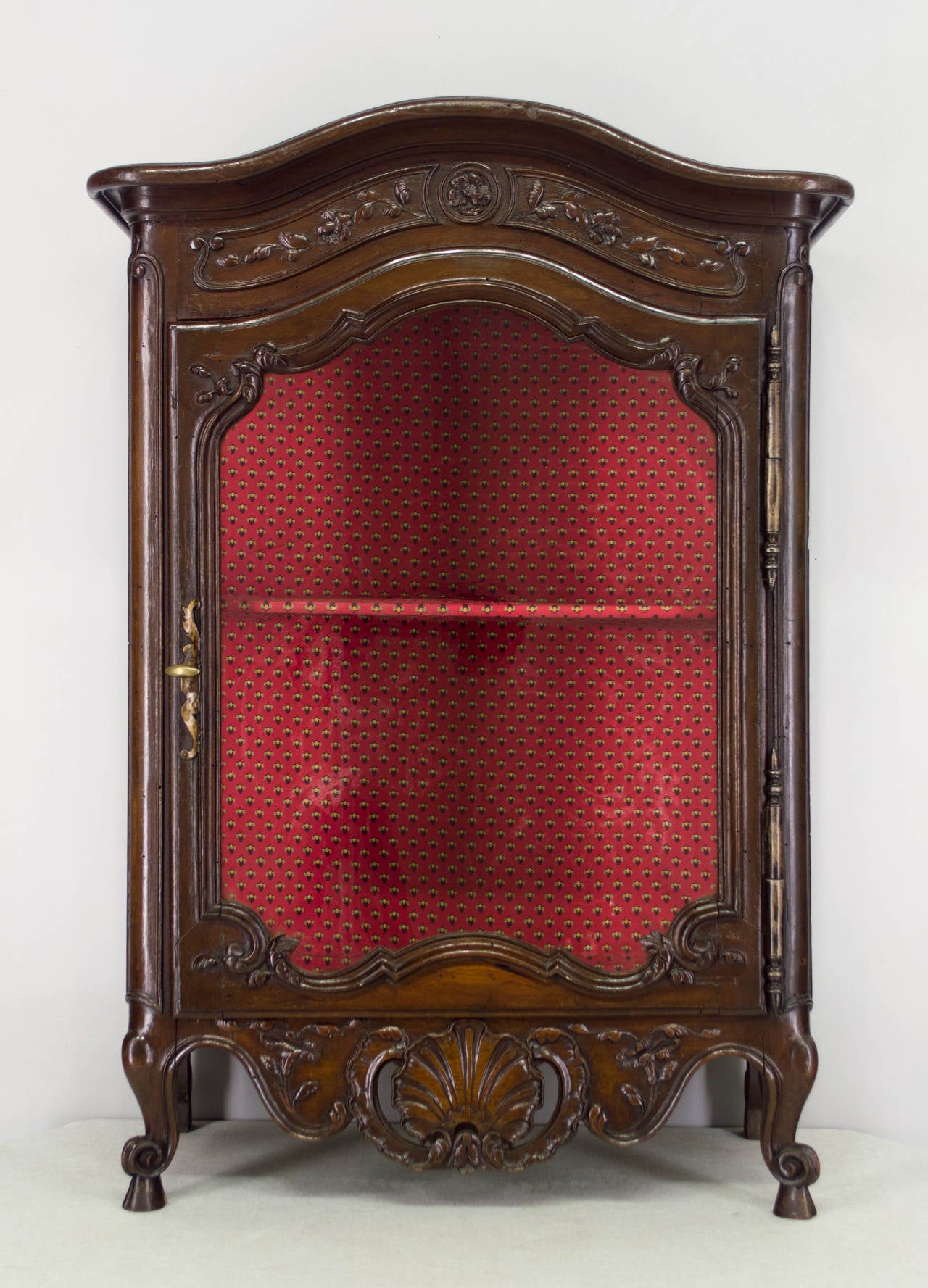 French 19th Century Louis XV Style Provençal Verrio or Display Cabinet