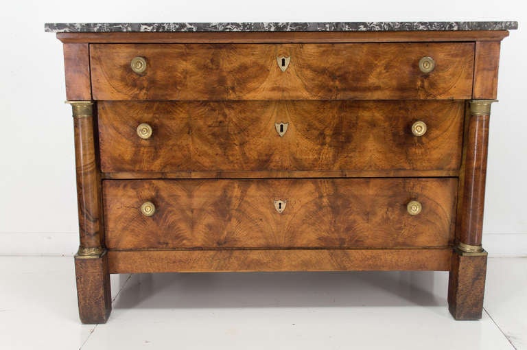 19th Century 19th c. French Empire Commode or Chest of Drawers