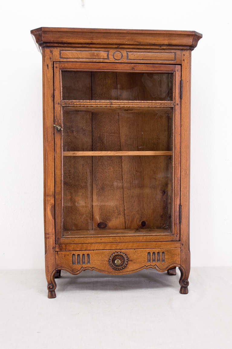 19th Century Early 19th c. French Miniature Armoire or  Provencal Verrio